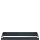 Luxury Rectangular Leather Tray Black: AGC-57