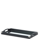 Luxury Rectangular Leather Tray Black: AGC-57