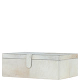 Leather Decorative Home Accessories Box Hair-on Hide Off white: AGC-60