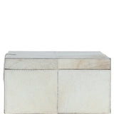 Leather Decorative Home Accessories Box Hair-on Hide Off white: AGC-60
