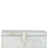 Leather Decorative Home Accessories Box Hair-on Hide Off White: AGC-61