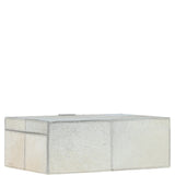 Leather Decorative Home Accessories Box Hair-on Hide Off White: AGC-61