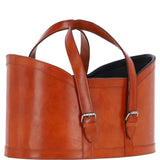 Ashwood Leather Magazine Basket Tan : agc68
