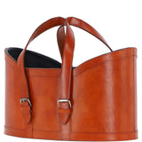Ashwood Leather Magazine Basket Tan : agc68