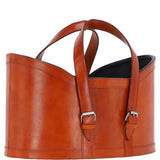 Ashwood Leather Magazine Basket Tan : agc68