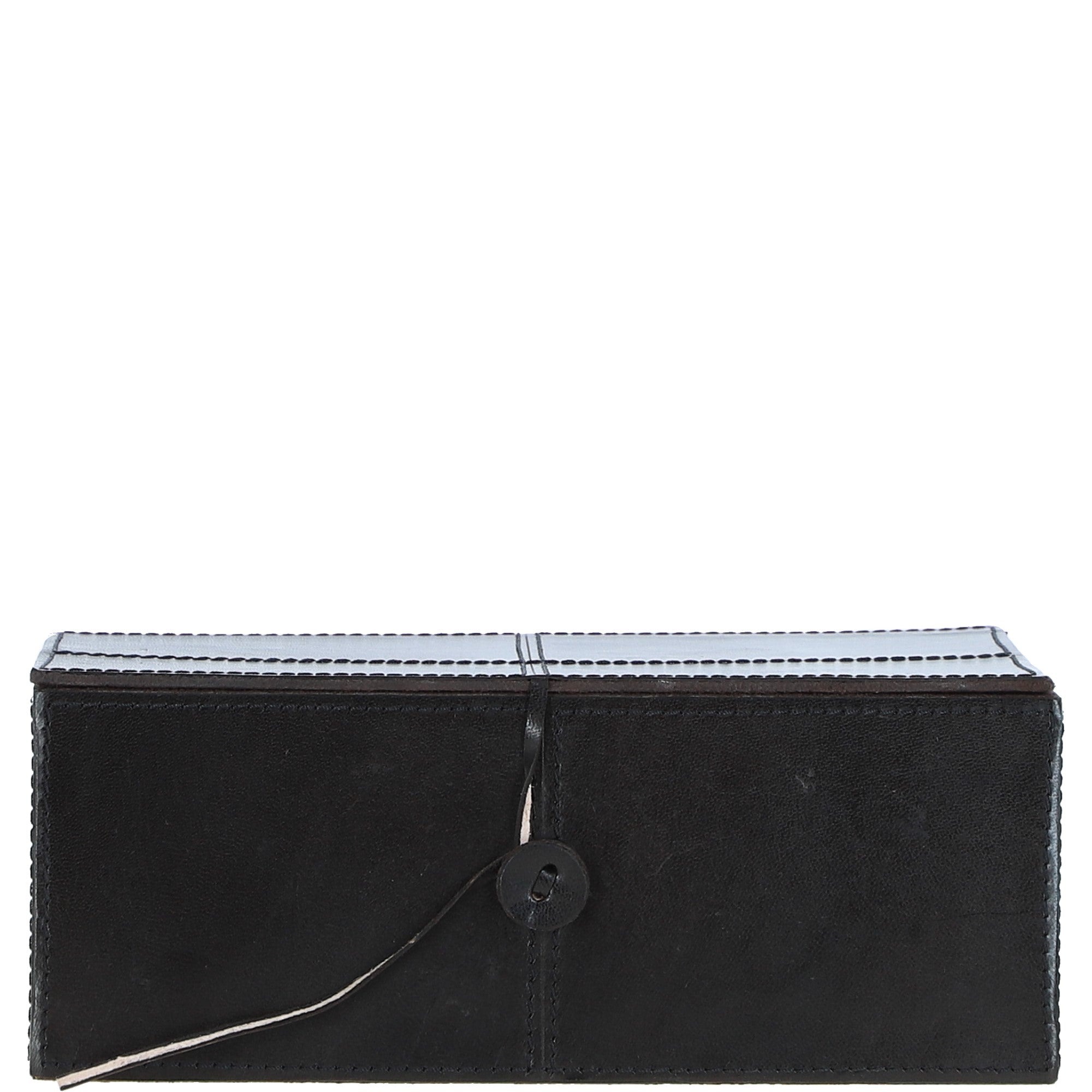 Leather Decorative Home Accessories Box Dk Brown: AGC-76