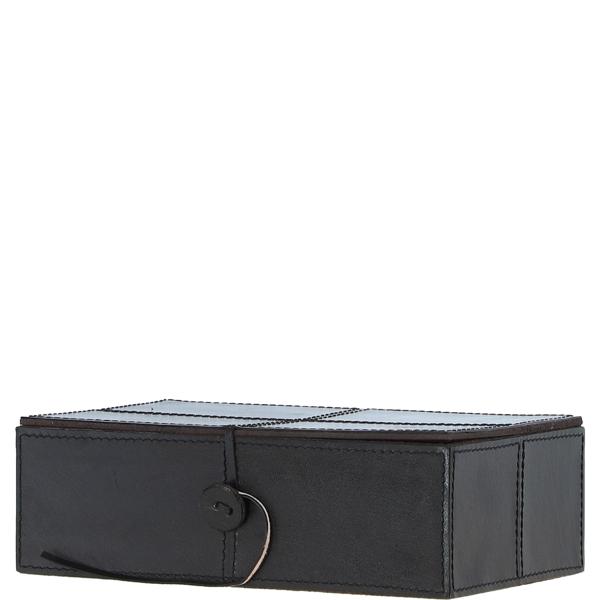 Leather Decorative Home Accessories Box Dk Brown: AGC-77