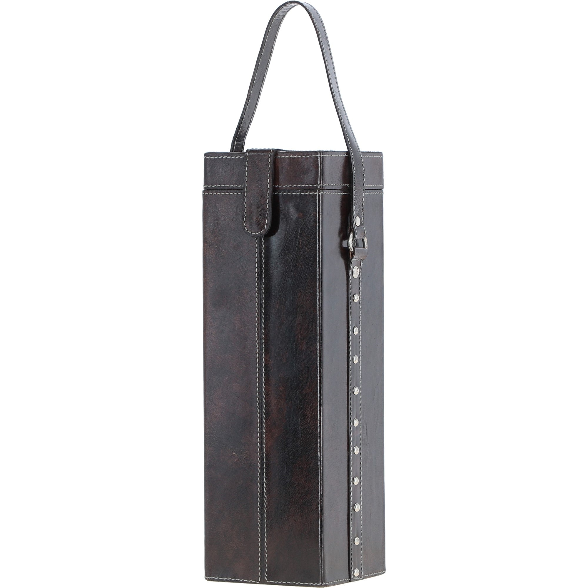 Leather Single Wine Bottle Holder Brown: AGC-83
