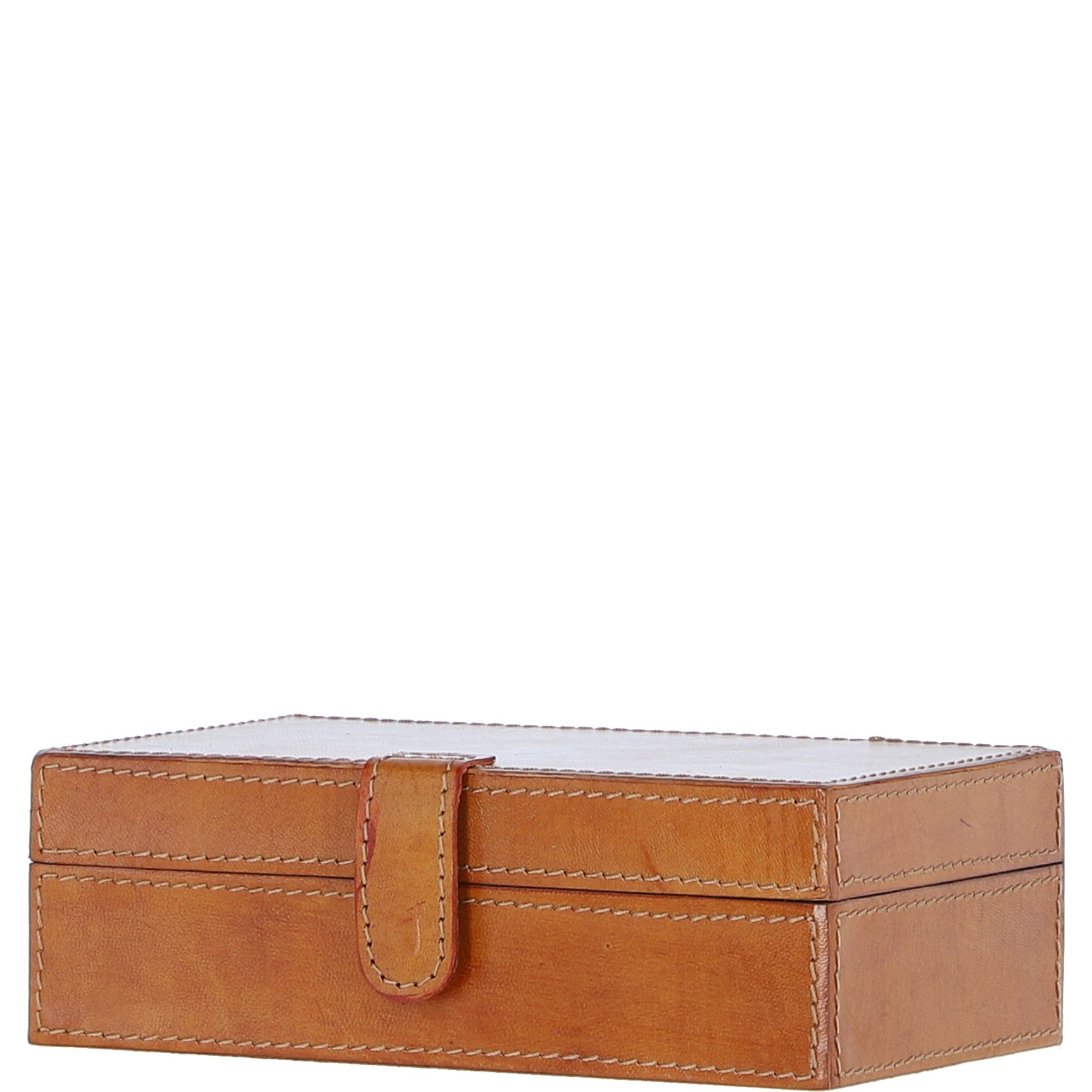 Leather Decorative Home Accessories Box Tan: AGC-88
