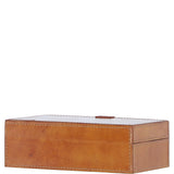 Leather Decorative Home Accessories Box Tan: AGC-88