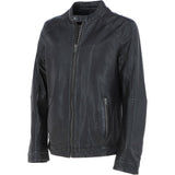 Ashwood Mens Leather Biker Jacket Dark Brown: AMJ-3