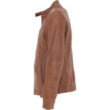 Ashwood Mens Leather Biker Jacket Cognac: AMJ-3