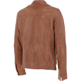 Ashwood Mens Leather Biker Jacket Cognac: AMJ-3