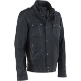 Ashwood Mens Leather Biker Jacket Black: AMJ-4