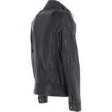 Ashwood Mens Leather Biker Jacket Dark Brown: AMJ-4