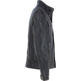 Ashwood Mens Leather Biker Jacket Dark Brown: AMJ-4