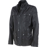 Mens Safari Style Leather Jacket Dark Brown: AMJ-5