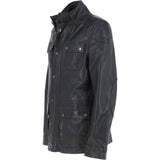 Mens Safari Style Leather Jacket Dark Brown: AMJ-5