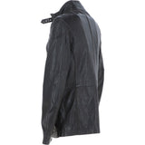 Mens Safari Style Leather Jacket Dark Brown: AMJ-5