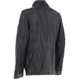 Mens Safari Style Leather Jacket Dark Brown: AMJ-5