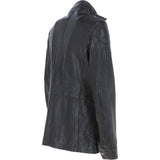 Mens Safari Style Leather Jacket Dark Brown: AMJ-5