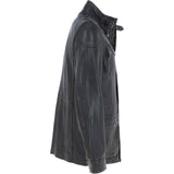 Mens Safari Style Leather Jacket Dark Brown: AMJ-5