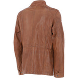 Mens Safari Style Leather Jacket Cognac: AMJ-5