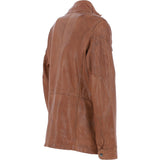 Mens Safari Style Leather Jacket Cognac: AMJ-5