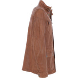 Mens Safari Style Leather Jacket Cognac: AMJ-5