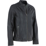Ashwood Mens Leather Biker Jacket Dark Brown: AMJ-8