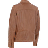 Ashwood Mens Leather Biker Jacket Cognac: AMJ-8