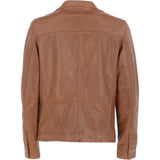 Ashwood Mens Leather Biker Jacket Cognac: AMJ-8