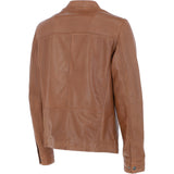Ashwood Mens Leather Biker Jacket Cognac: AMJ-8