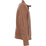 Ashwood Mens Leather Biker Jacket Cognac: AMJ-8
