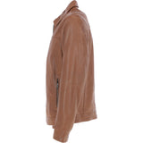 Ashwood Mens Leather Biker Jacket Cognac: AMJ-9