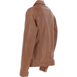 Ashwood Mens Leather Biker Jacket Cognac: AMJ-9