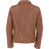 Ashwood Mens Leather Biker Jacket Cognac: AMJ-9