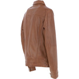 Ashwood Mens Leather Biker Jacket Cognac: AMJ-9