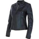 Women's Leather Biker Jacket Black: Andrea