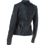 Women's Leather Biker Jacket Black: Andrea