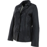 Leather Jacket Black/app: ANGELA