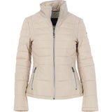 Women's Leather Jacket Beige: Anita