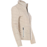 Women's Leather Jacket Beige: Anita