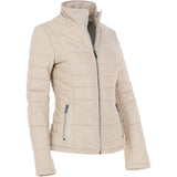 Women's Leather Jacket Beige: Anita