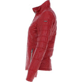 Women's Leather Jacket Red: Anita