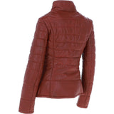 Women's Leather Jacket Wine: Anita