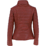 Women's Leather Jacket Wine: Anita