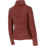 Women's Leather Jacket Wine: Anita