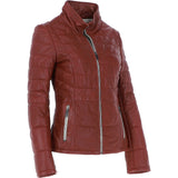 Women's Leather Jacket Wine: Anita