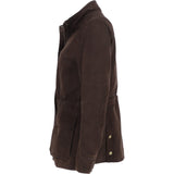 Fenland Women's Nubuck Leather Jacket Brown:  AnnaMae
